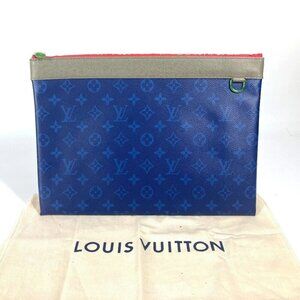 LOUIS VUITTON M63047 Monogram Pacific Monogram Apollo pouch Clutch bag blue/Red